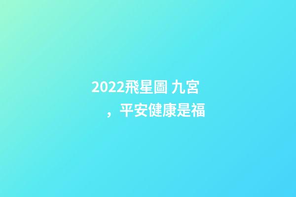 2022飛星圖 九宮，平安健康是福-第1張-觀點-玄機派